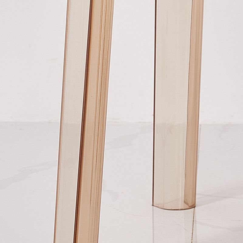 Modern Squared Counter Chair Plastic Backless Indoor Counter-height Stool