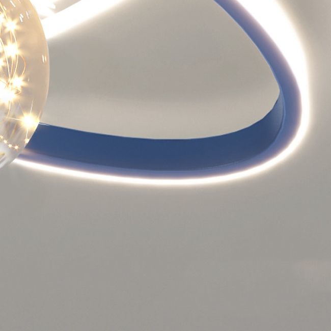 Moderno globo de descarga de luz de metal 3-Punto de fijación de techo de montaje a ras de luz