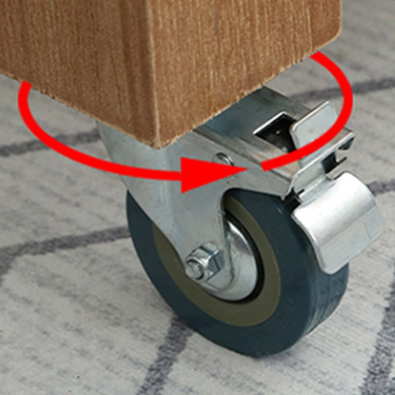 Modern Kitchen Island Table Pine Wood Prep Table with Towel Rack