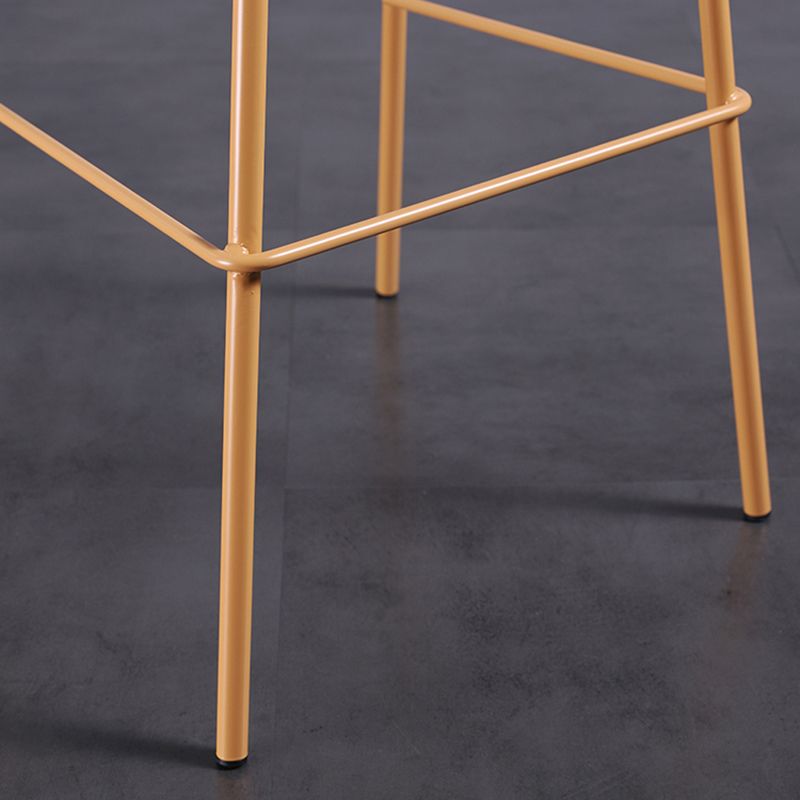 Industrial Style Bar-stool Rectangle PP Seat Counter Stool for Kitchen Bar