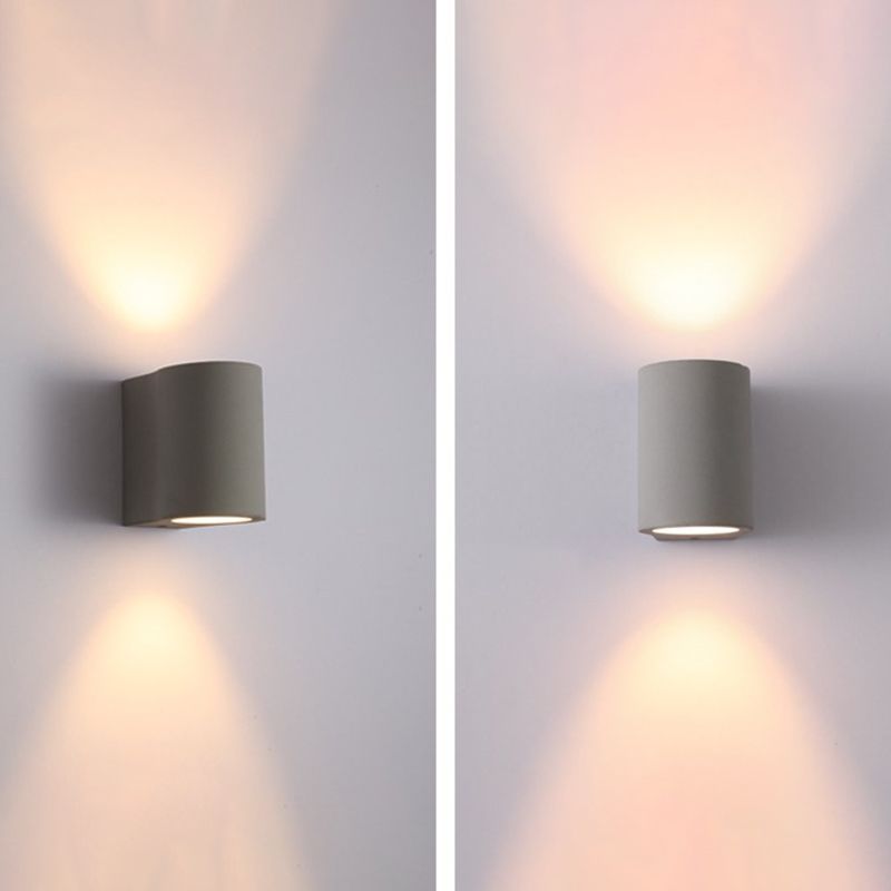 Modern Rectangular Sconce Light Fixture Cement 2-light Wall Sconces for Outdoor