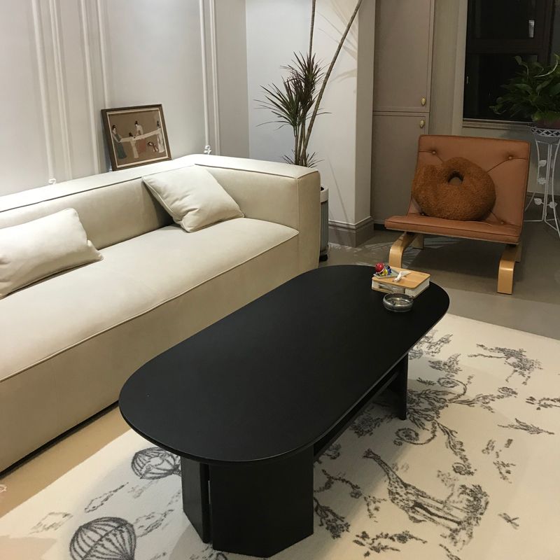 23" Wide Contemporary Coffee Table Solid Wood Coffee Cocktail Table with Storage