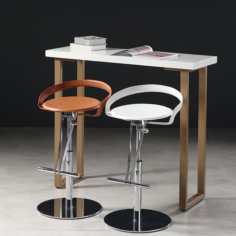 Modern Adjustable Bar Stool Leather Backrest Bar Stools for Dining Room
