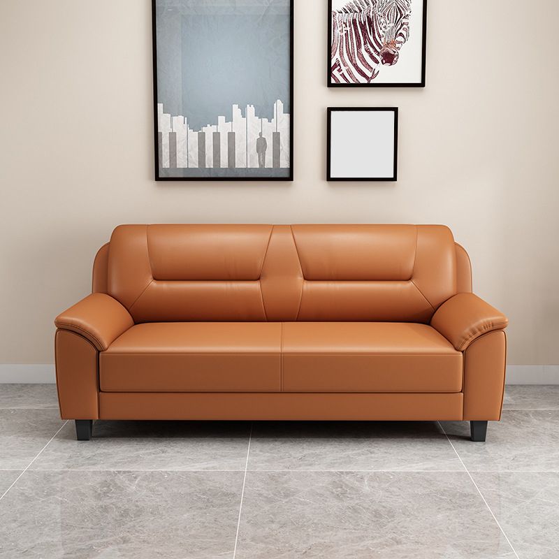 Pillow Top Arm Sofa 55.12"/70.87" W Faux Leather 3-Seat Loveseat