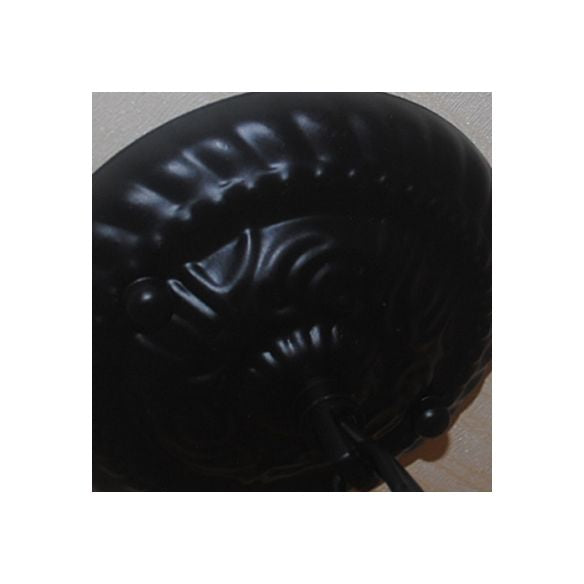 Lampadino ovale in vetro colorato 3 luci lampada a sospensione Tiffany in marrone per soggiorno