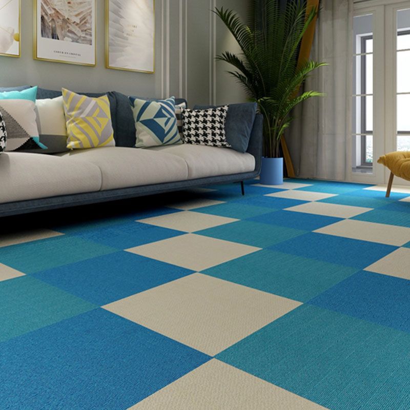 Carpet Tile Fade Resistant Non-Skid Solid Color Loose Lay Carpet Tiles Living Room