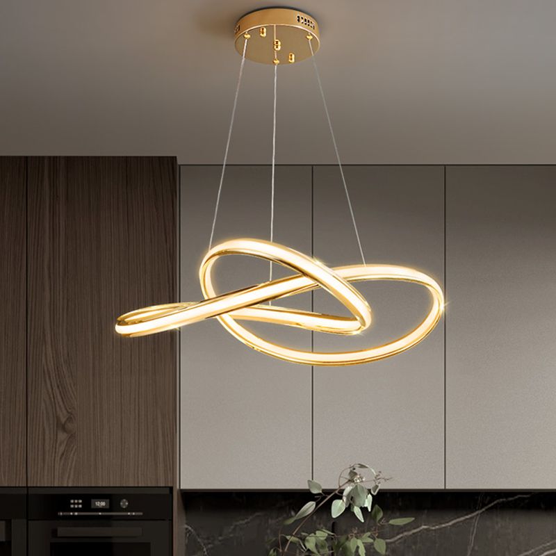 Lámparas de lámparas de lámpara de metal modernas Twist Lámparas colgantes de suspensión de 1 luces