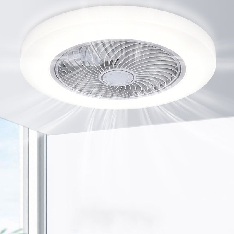 Moderne kreative LED -Deckenventilator Leichte schmiedeeisere kreisförmige Flush -Halterung mit Acrylschatten