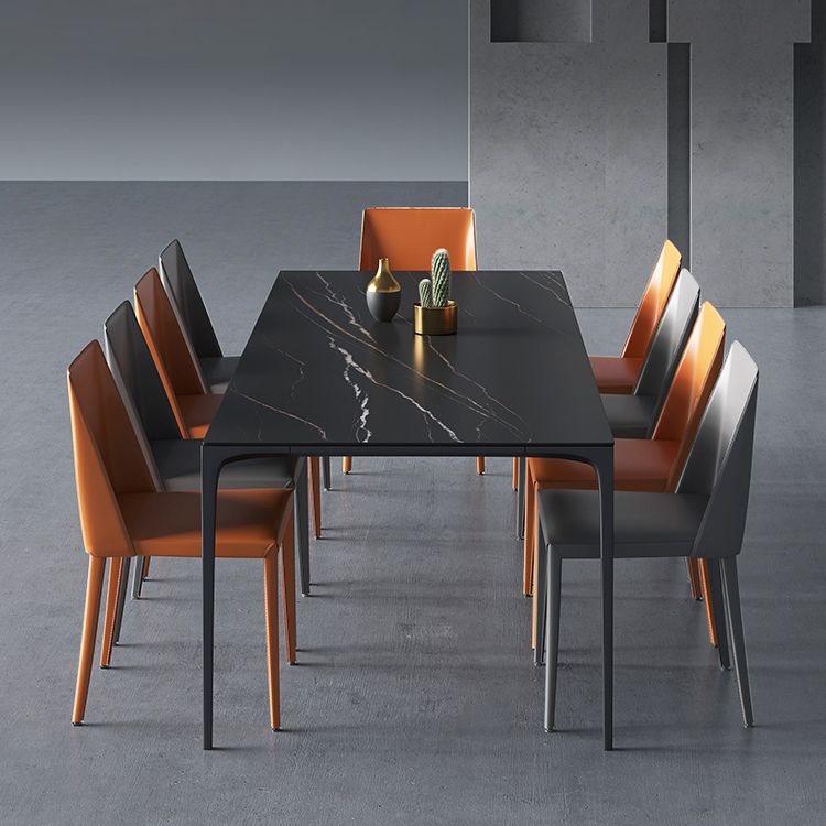 Rectangle Dining Site Table Stone Contemporary Dining Table with 4-foot