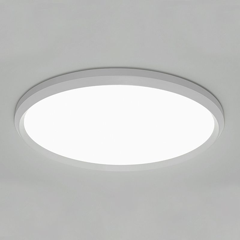 Plafonnier LED concis et moderne, montage circulaire en aluminium avec abat-jour en acrylique