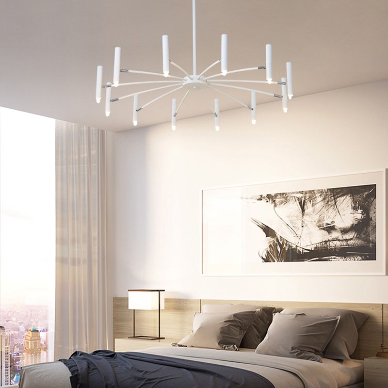 Linear Chandelier Light Fixtures Modern Multi-Head Suspension Pendant Lamps for Living Room
