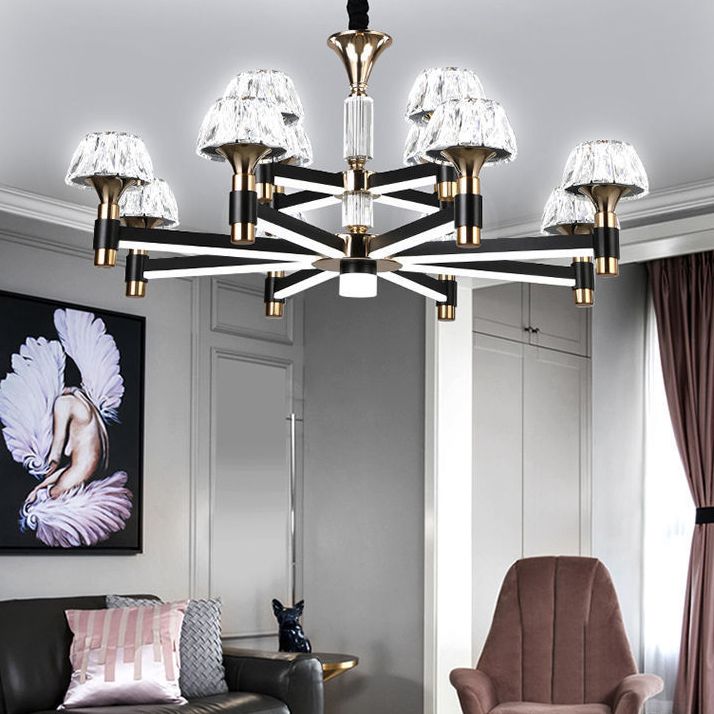 Postmodern Simplicity Radial Chandelier Lights Crystal Pendant Ceiling Lights for Living Room