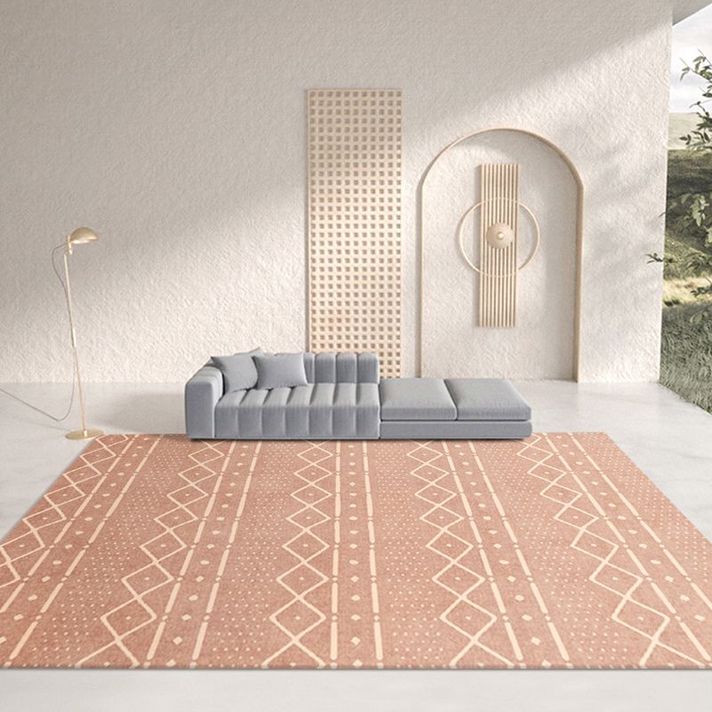 Multicolor Area Rug Retro Tribal Symbols Carpet Polyester Home Decor Rug with Anti-Slip Backing