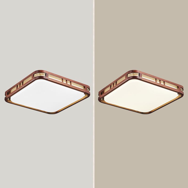 Minimalist Wood Flush Mount 1-Light LED Flush Mount Ceiling Light for Living Room