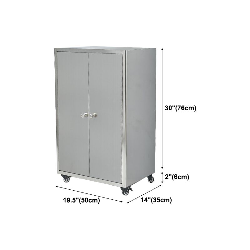 Stainless Steel Sideboard Cabinet Modern Server Cabinet with Storage for kitchen