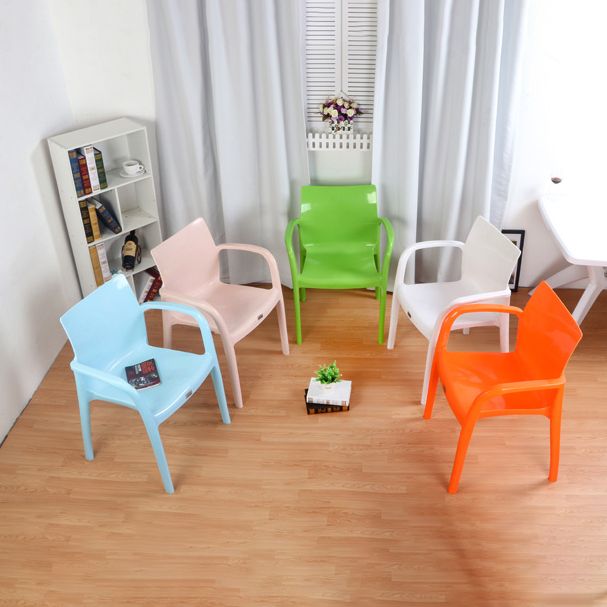 Sillas de comedor de cocina estilo moderno Sillones de comedor apilables (juego de 4)