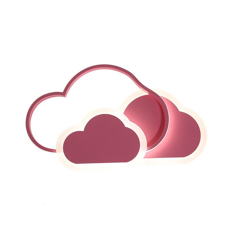 Pink Cloud Inbouwlamp Kinder LED Acryl Plafondgemonteerd armatuur in wit/3 kleuren licht, 16,5"/20,5" lang