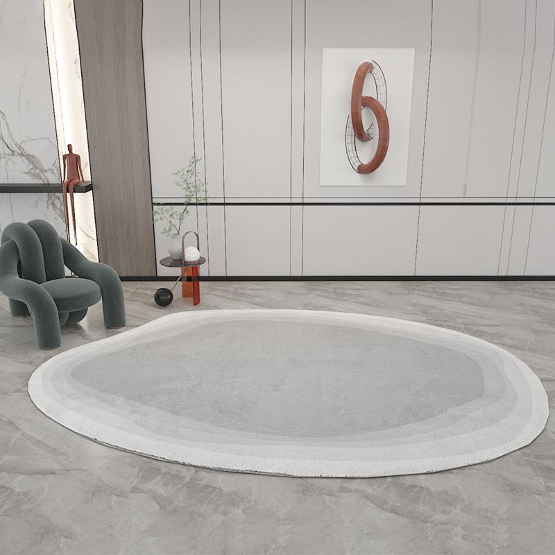 Simple Indoor Room Indoor Carpet Gray Pure Color Carpet Polyester Washable Rug