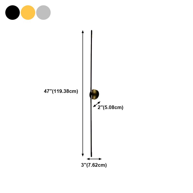 Metal Linear Shape Wall Light Modern 2 Lights Wall Mount Fixture