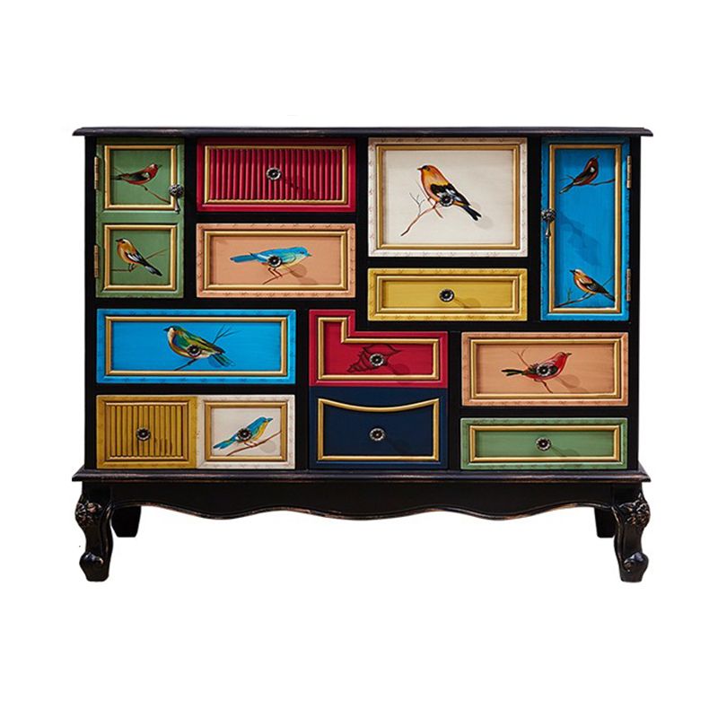 Coastal Storage Chest Dresser Engineered Wood Dresser with 9 Drawers