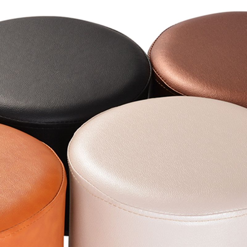 Modern Solid Color Pouf Mildew Resistant Round Pouf for Drawing Room