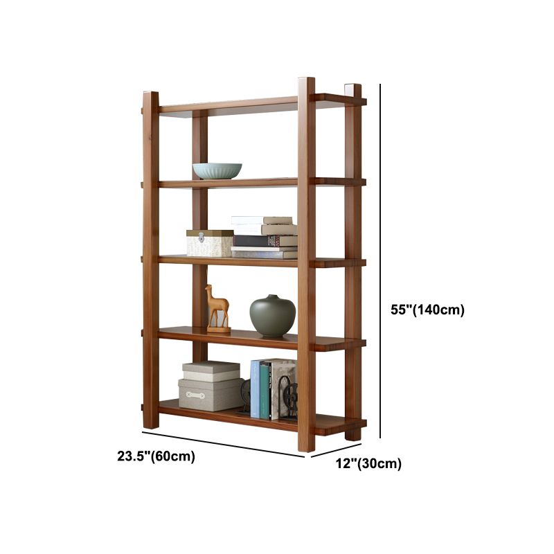 Vertical Shelf Bookcase with Shelves Wooden Bookshelf for Home Office