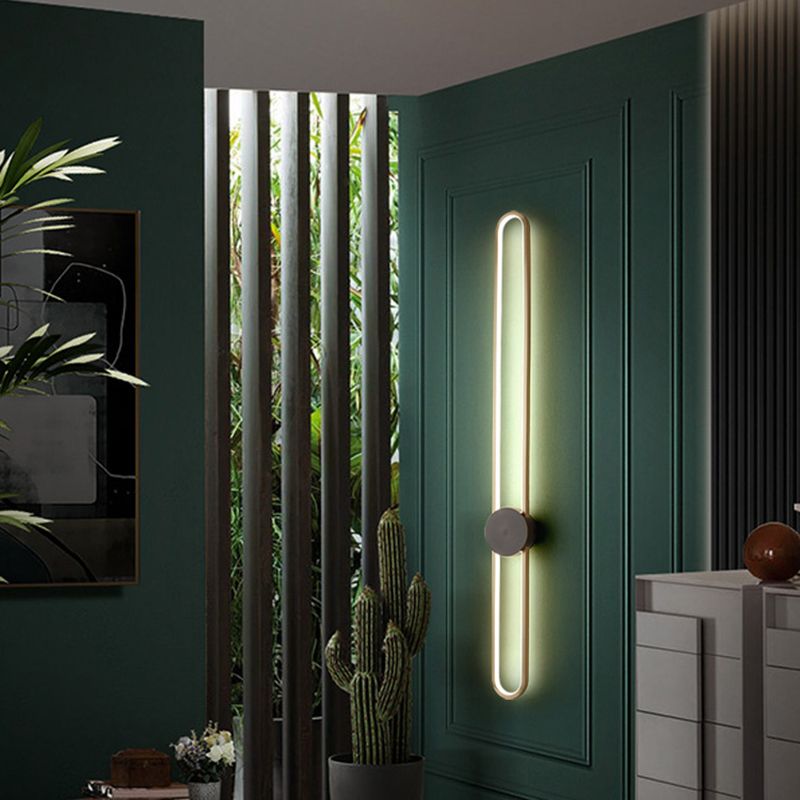 Single Modernism Golden/Black Wall Mounted Sconce LED Wall Light for Foyer