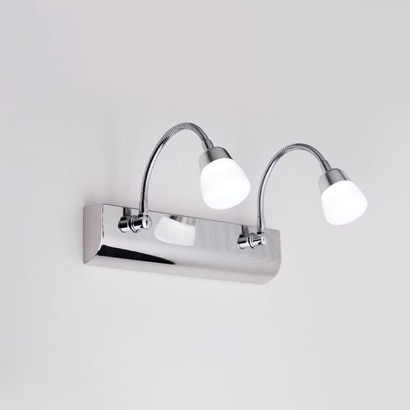 Modern Style Vanity Light Simple LED Mirror Front Light with Acrylic Shade for Bathroom