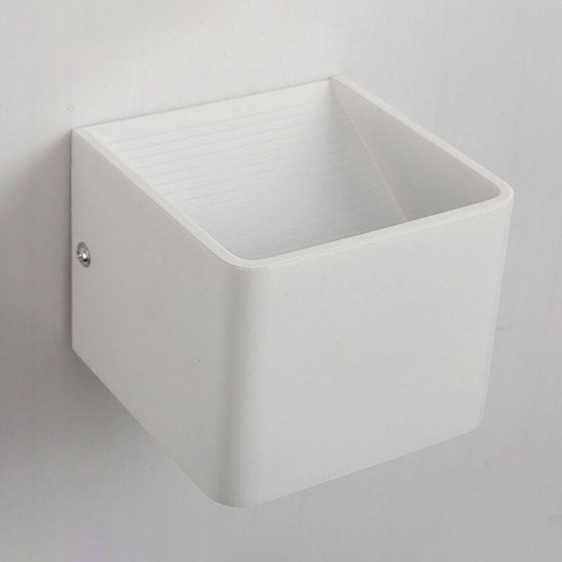 2-Lights Metal Wall Lighting Modern Style Square Shape Wall Mount Light Fixture