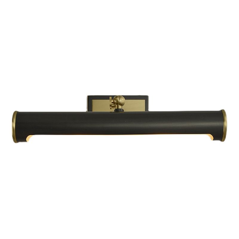 Solid Brass Modern Bath Bar 2 - Light Cylinder Bathroom Vanity Lighting in Black / Gold