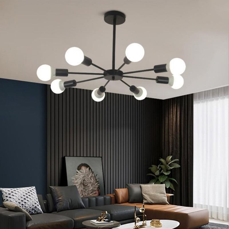 Perfur en fer antiquité de lustre antique Spoutnik suspension suspendue pour le salon