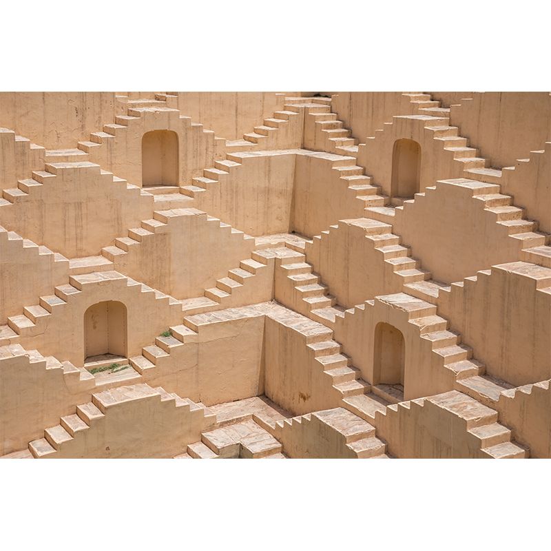 Illustration Mildew Resistant Mural Wallpaper Solid Geometry Indoor Wall Mural