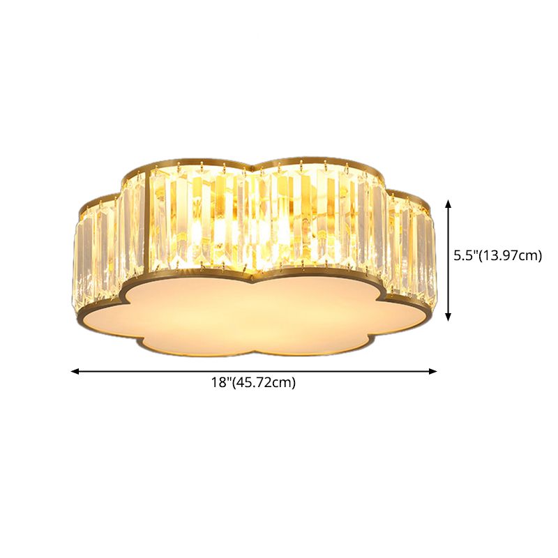 Plafonnier géométrique en laiton de style rétro colonial, plafonnier d'intérieur en cuivre avec abat-jour en cristal