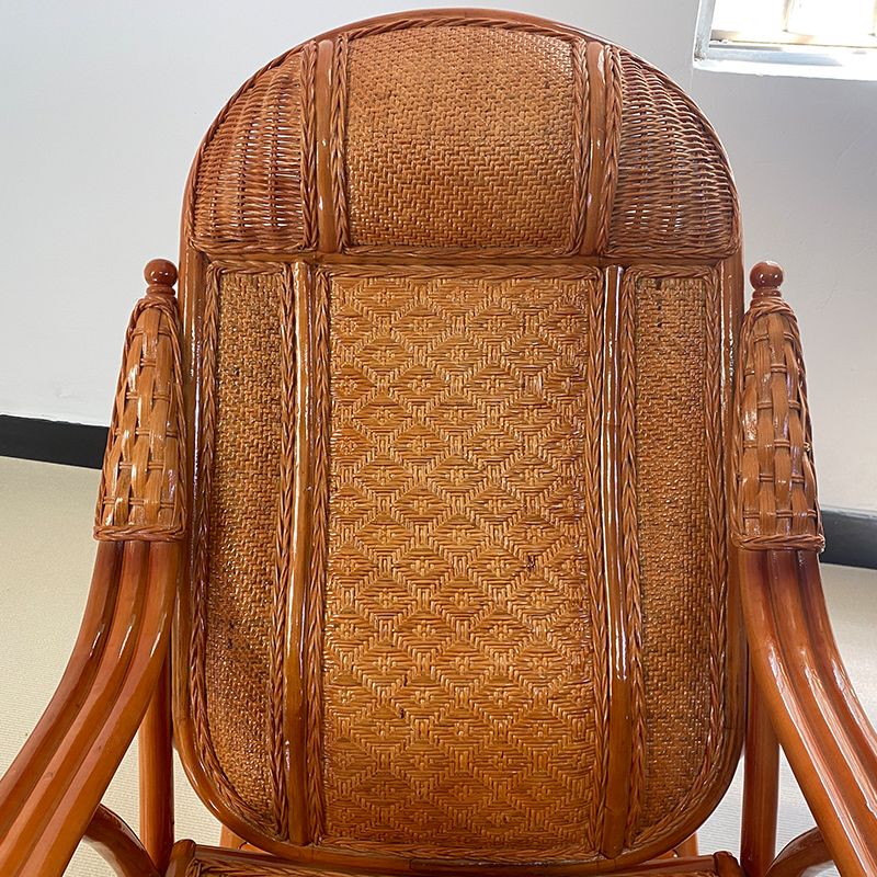 Traditional Wicker Rocking Chair in Borwn Rocker Chair for Living Room