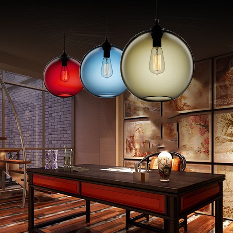 Sphere de vidrio Kit de luz colgante Luz de techo colgante de estilo contemporáneo para comedor