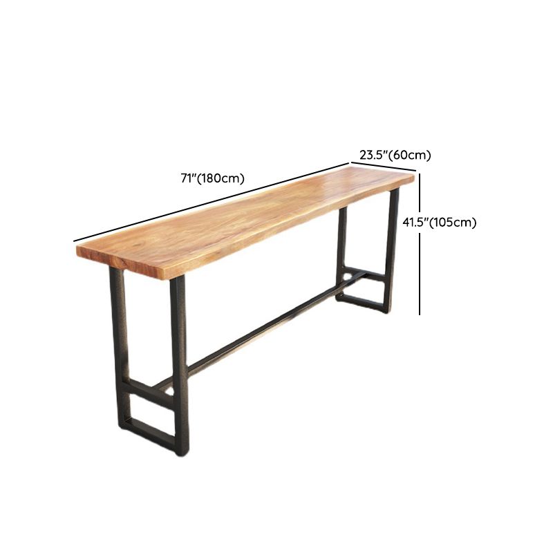 Industrial Style Bar Set 1/2/9 Pieces Solid Wood Rectangle Pub Dining Set for Indoor
