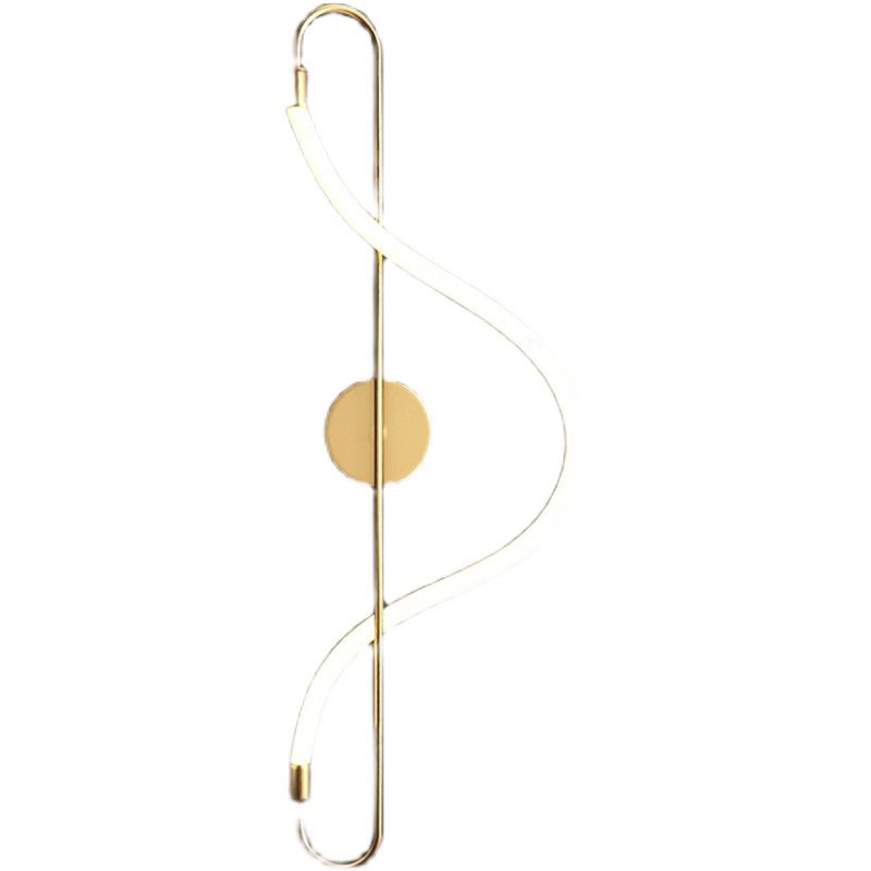 Modern Style Linear Wall Light Gold 1 Light LED Wall Sconce for Living Room