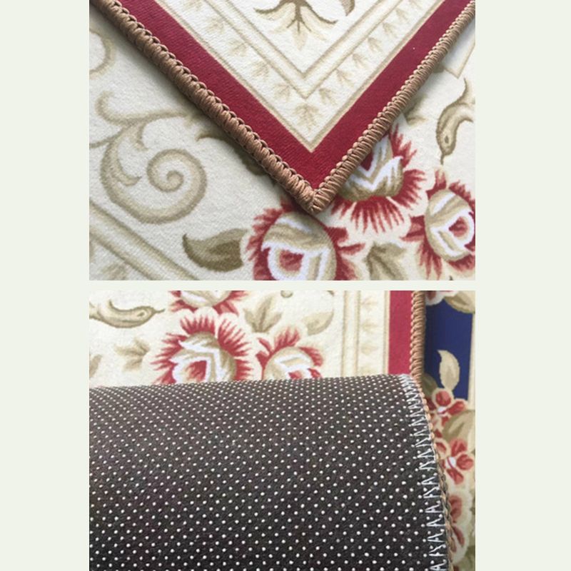 Nostalgie Ethnisch gedruckter Teppichpolyester Teppich Haustierfreundlicher Innenteppich für Wohnzimmer