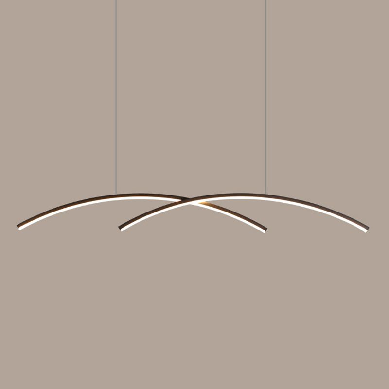 LED Island Lighting Modern Golden/Black Ceiling Light for Dining Room