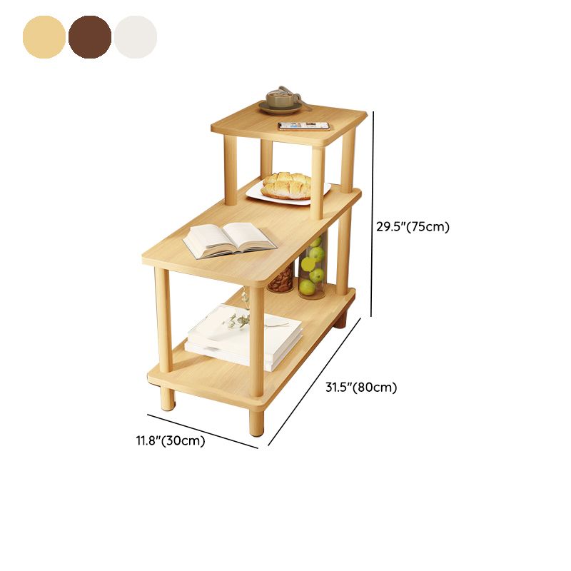 Modern Style Side End Snack Table Wooden with Storage End Table