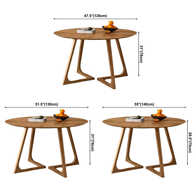 Round Pedestal Dining Site Table Contemporary Furniture with Pine Solid Wood