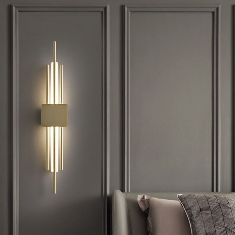 Luz de pared de la sala de estar Luz posmoderna Copper 2 luces Luz de montaje de pared lámpara de montaje