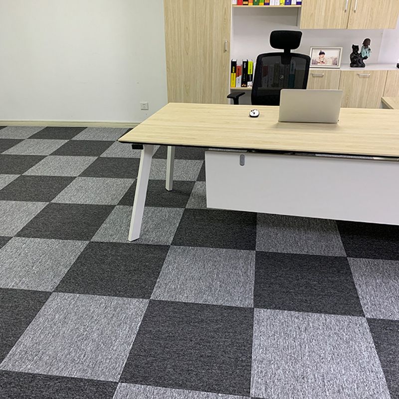 Carpet Tile Fade Resistant Non-Skid Solid Color Loose Lay Carpet Tile Bedroom