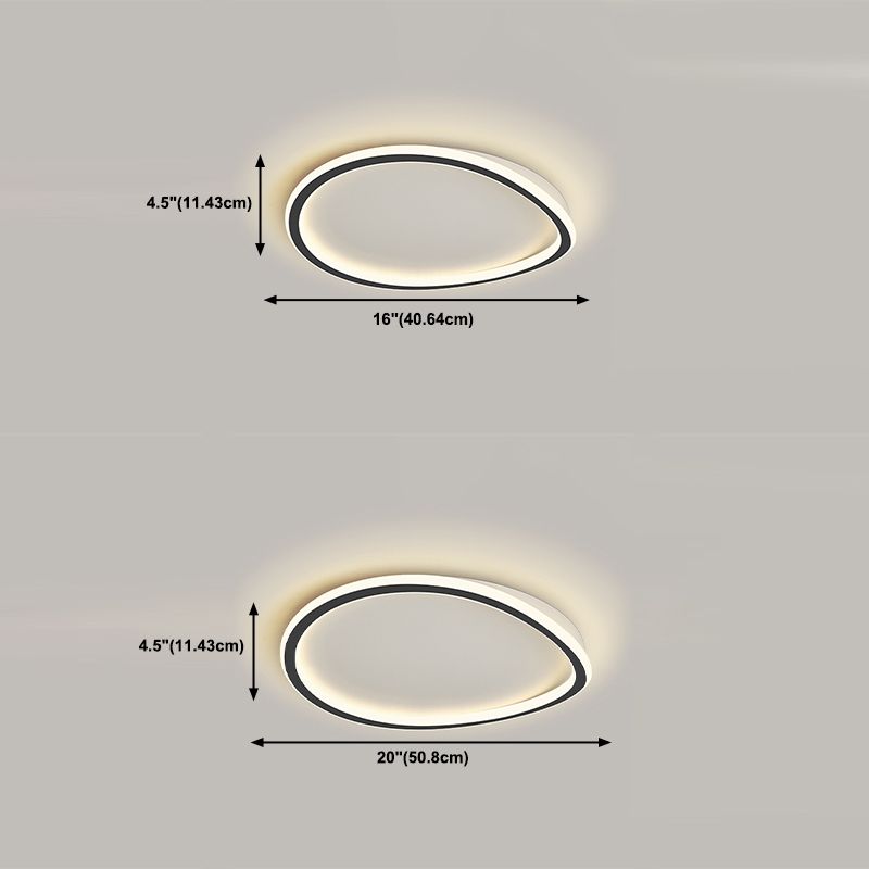 Nordic Circle Ceiling Light Metal LED Flush Mount Light for Living Room