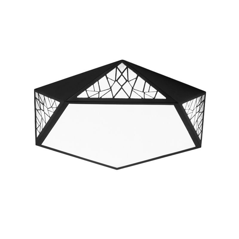 Lampada da soffitto moderna a LED in acrilico a pannello sottile con montaggio a incasso Pentagono per la cameretta dei bambini