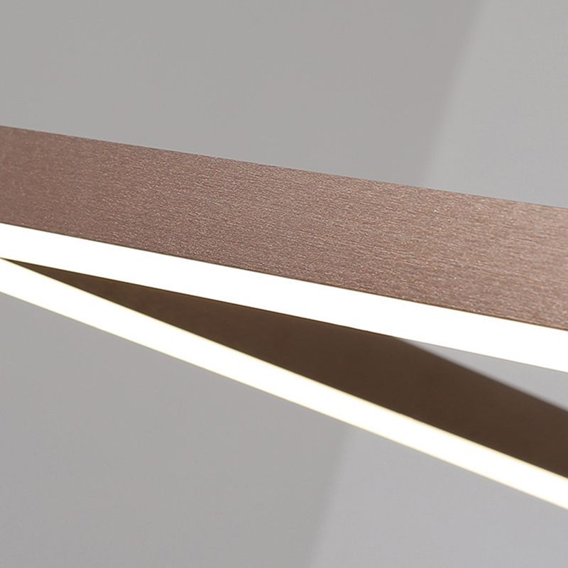 Simplicity LED Chandelier Pendant Circular Metal Suspension Light for Living Room