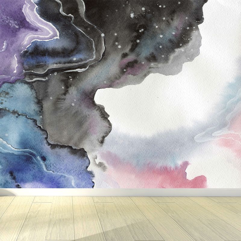 Soft Color Graphic Mural Wallpaper Abstract Modern Stain-Proof Wall Covering for Kitchen