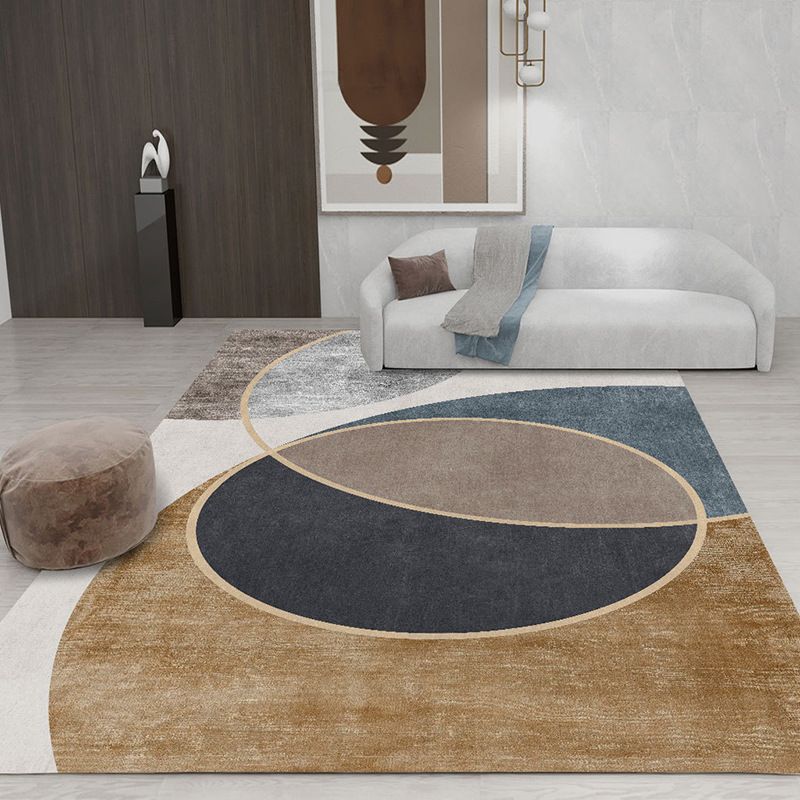 Modern Style Rectangle Shape Rug Light Luxury Living Room Carpet Polyester Area Rug