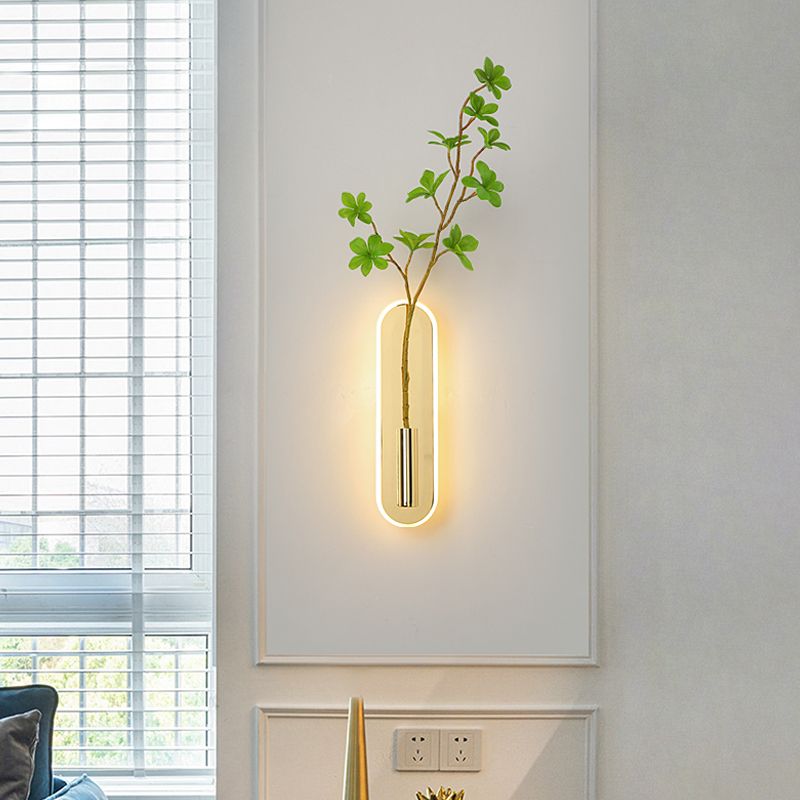 Modernista Gold Wall Donce LED Minimalismo Luz de pared Montada (sin planta)