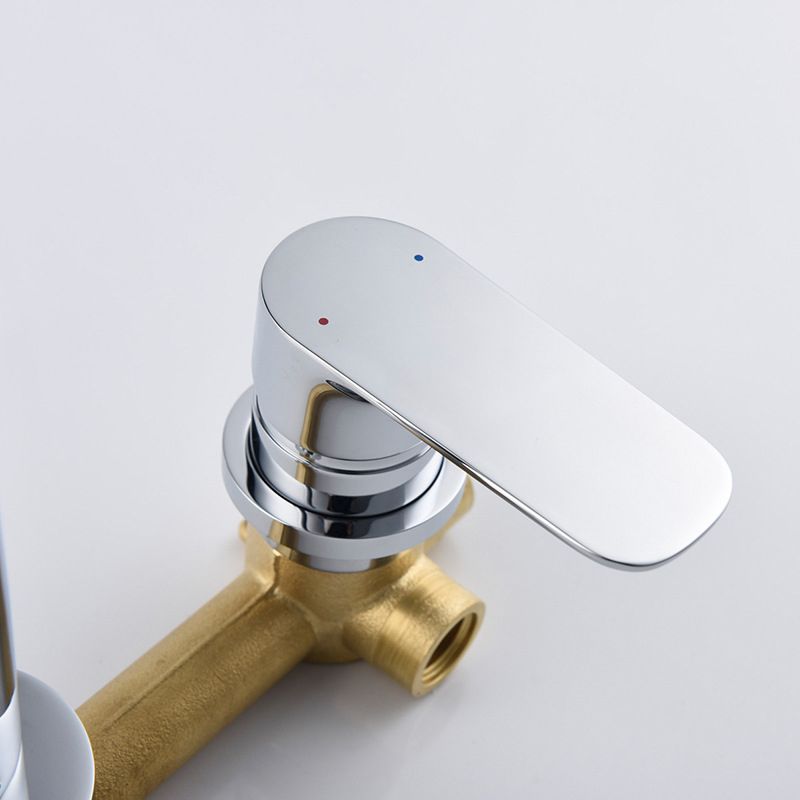 Modern 1-Handle Bathroom Sink Faucet Circular Wall Mounted Bathroom Faucet